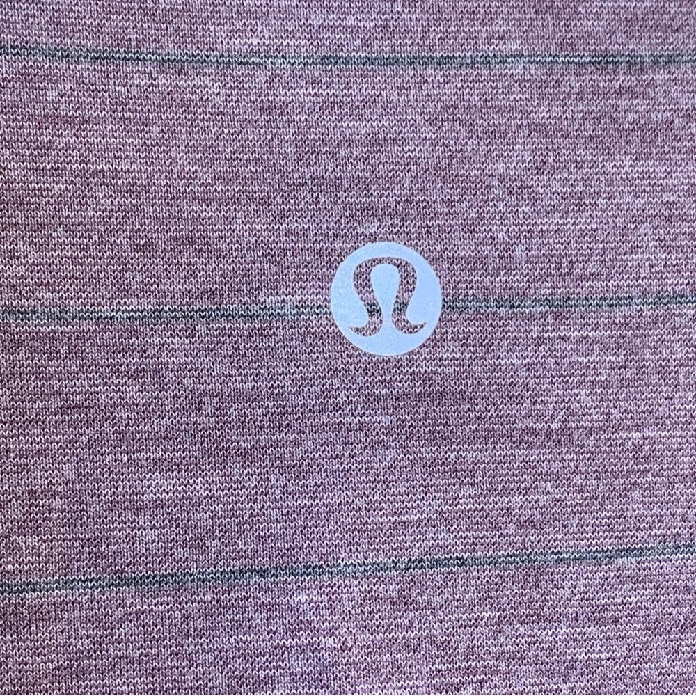 Lululemon Switchback 1/4 Zip Lookout Stripe Heathered Black Cherry Size Large - Picture 5 of 9